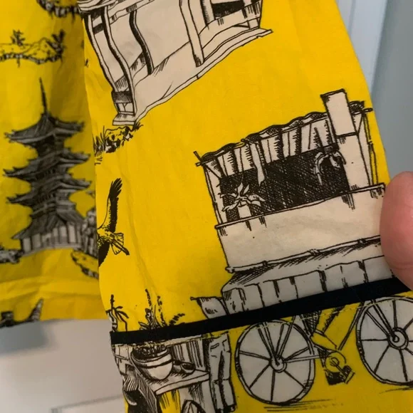 Katie K Yellow Parisian Pajama Set Intimates - Picture 5 of 15